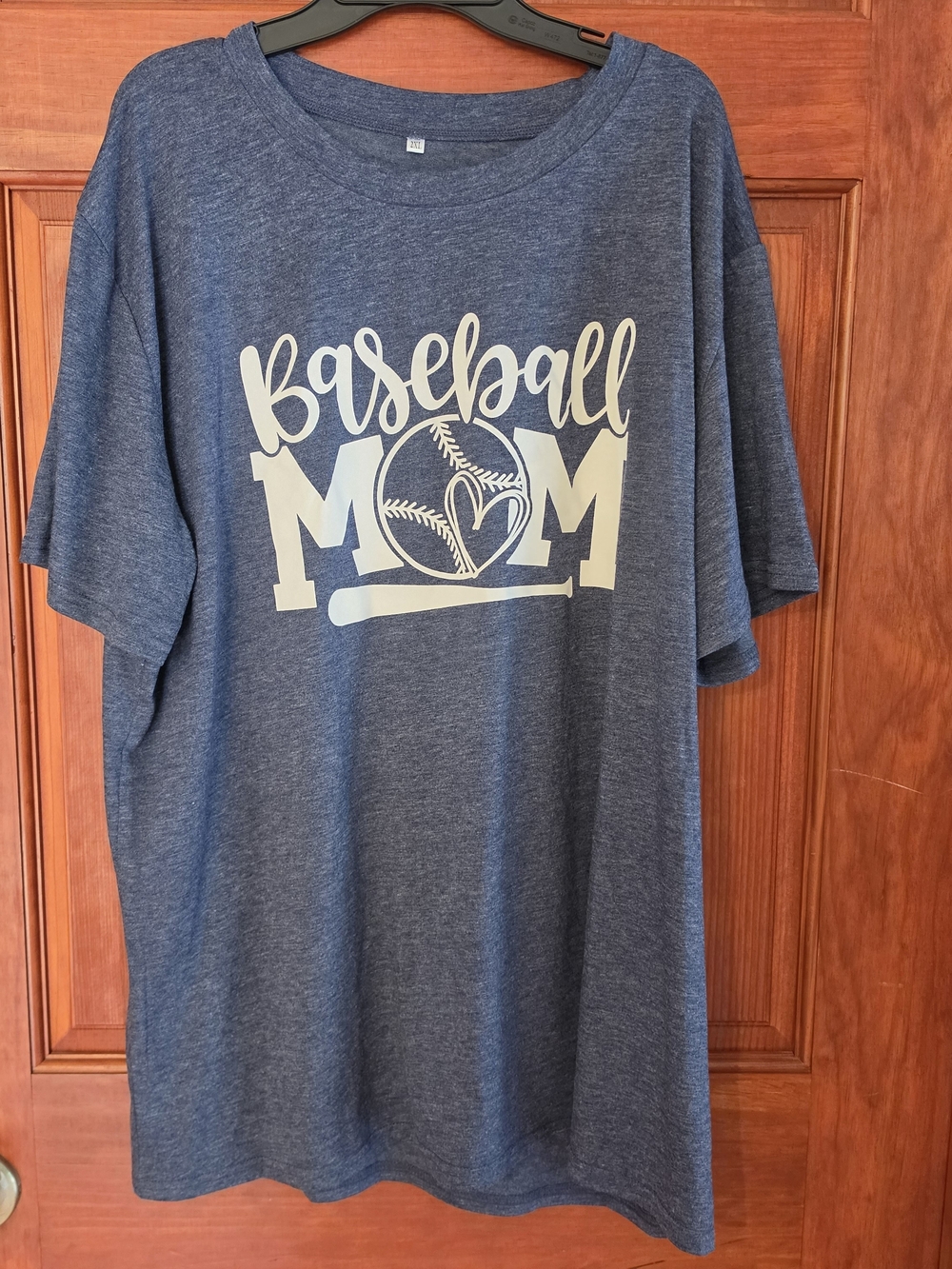 Baseball Mom Graphic Tee - Blue